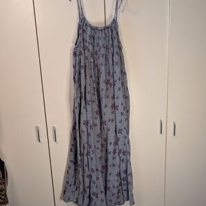 Free People Blue and Purple Maxi Dress